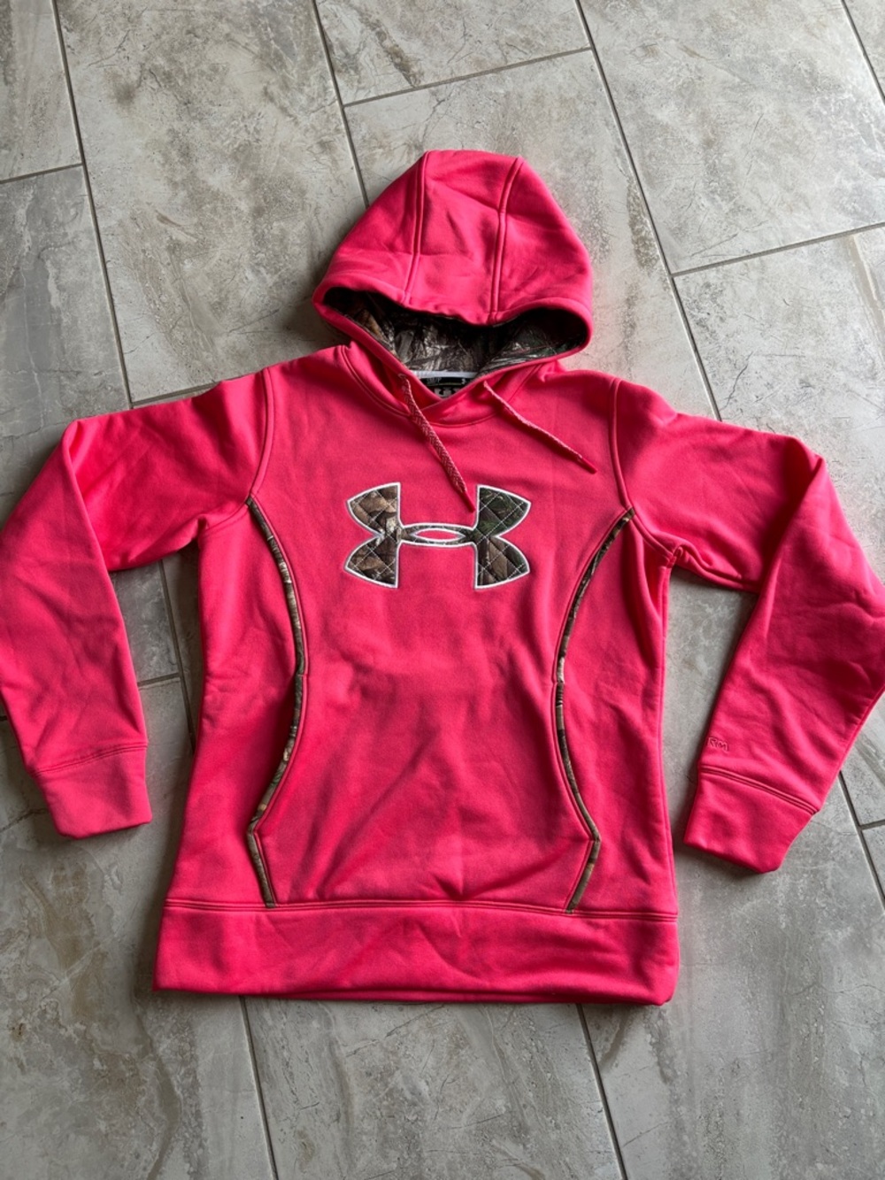 Under Armour Hot Pink Hoodie with Realtree Camo Lining